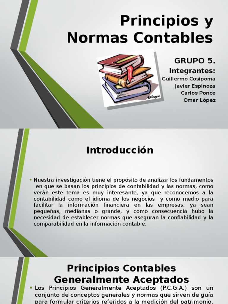Principios y Normas de Contabilidad | PDF | normas internacionales de ...