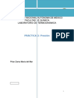 Práctica 2 Termodinámica Presión