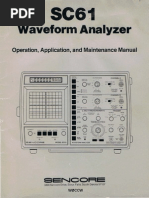 Sencore SC61 Operation, Application, And Maintenance Manual