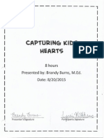 Capturing Kids Hearts Certificate 2015