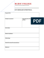 Action Research Proposal Template