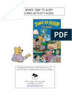 P.J. Bear'S Teacher'S Activity Guide: Time To Sleep