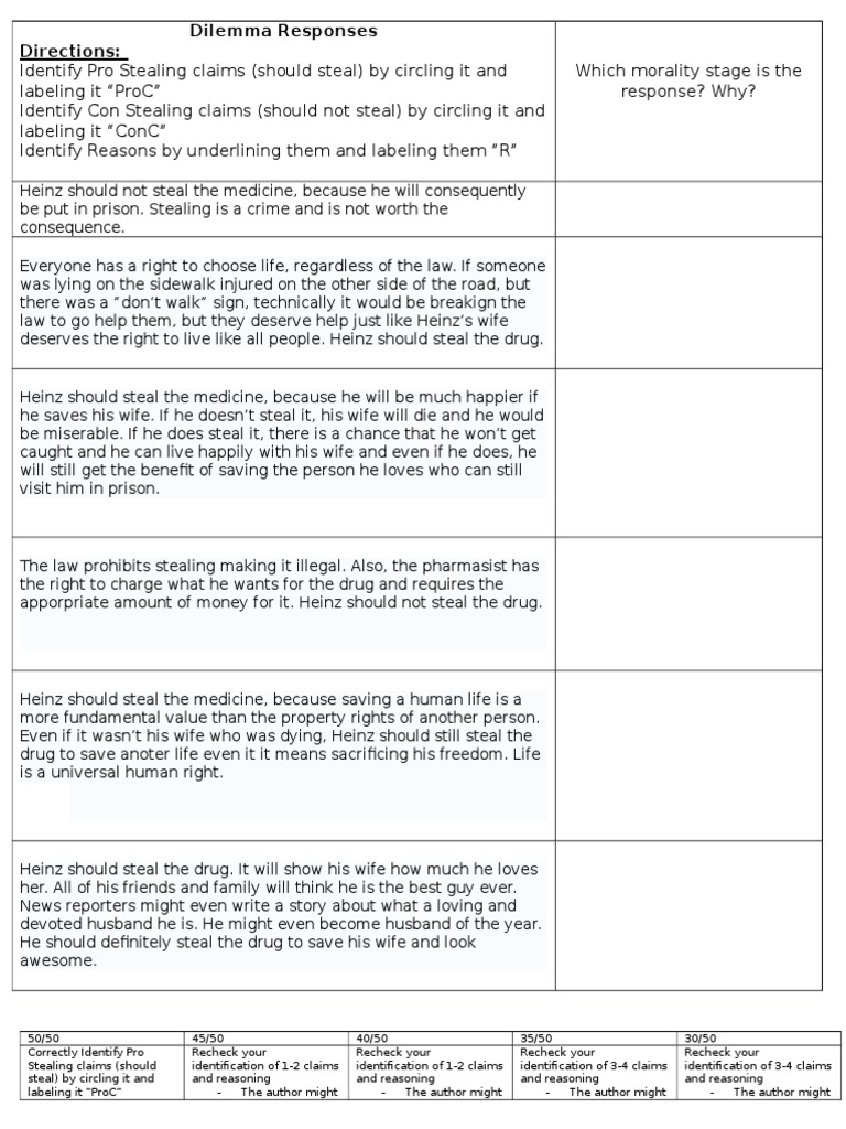 dilemma-responses-claimreasoning-worksheet-social-institutions-society