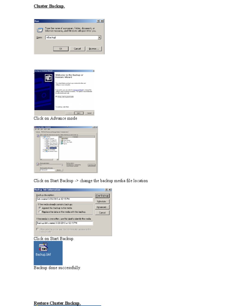 Cluster Backup and Restore Guide | PDF | Technology & Engineering