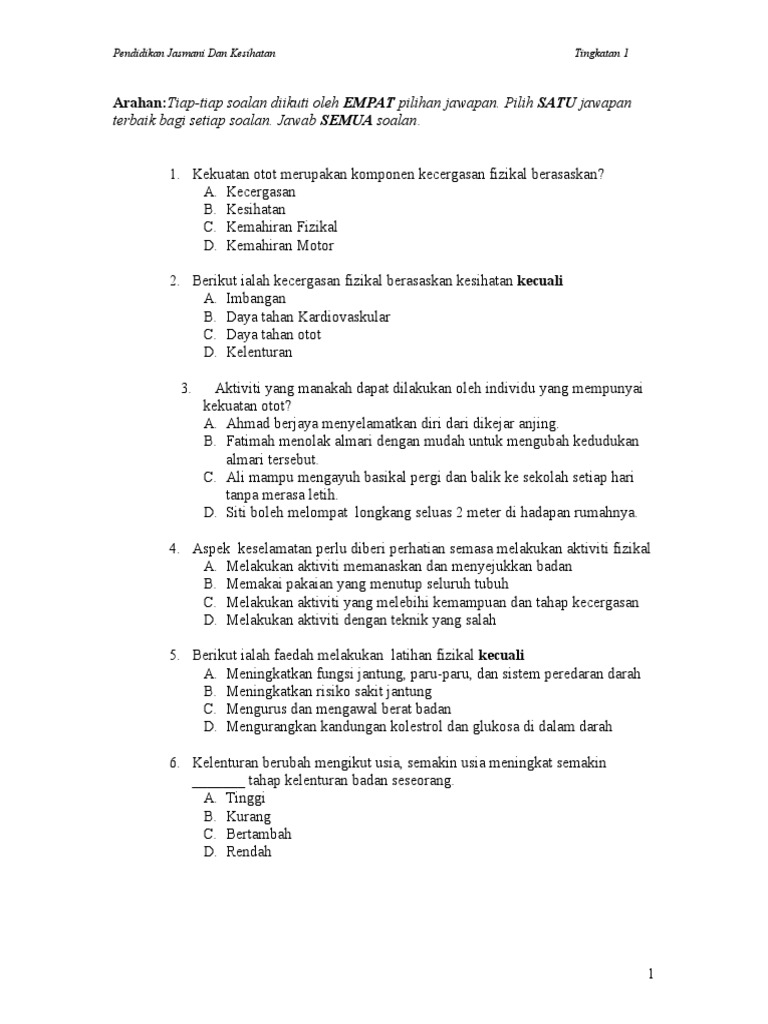 Soalan Pjk Sem Akhir Ting.1