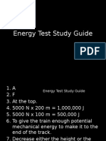 Energy Test Study Guide Answer Key