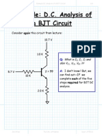 Example DC Analysis of a BJT Circuit