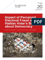 NE 20 Impact of Perceived Electoral Fraud on Haitian Voter’s Beliefs About Democracy