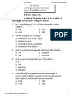 Matematika SD Kelas 2 - Latihan Ulangan Semester I