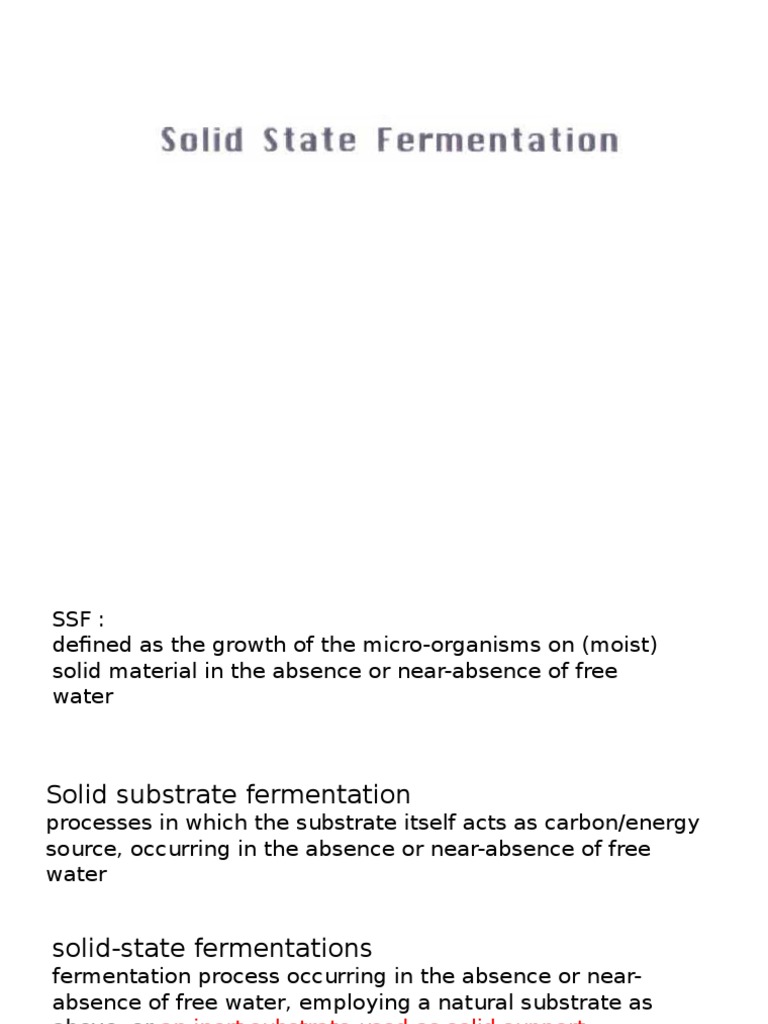 Overview of Solid State Fermentation | PDF | Fermentation | Yogurt