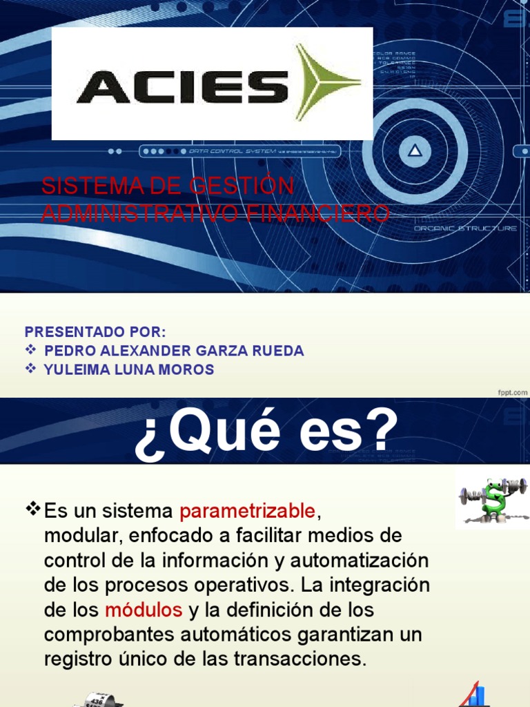 Sistema de Gestión Financiera ACIES | PDF | Contabilidad ...