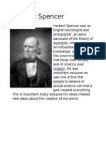 Herbert Spencer: Evolution