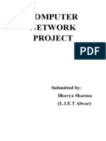 Computer Network Project: Submitted By: Bhavya Sharma (L.I.E.T Alwar)