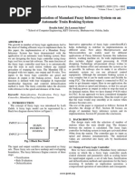 Design & Implementation of Mamdani Fuzzy Inference System On An Automatic Train Braking System