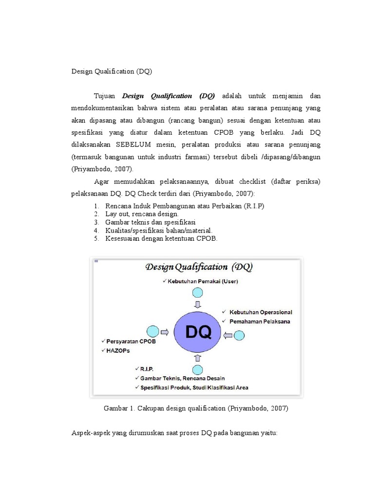 Kualifikasi Desain dalam Industri Farmasi | PDF