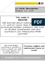 11-20 Math Newsletter