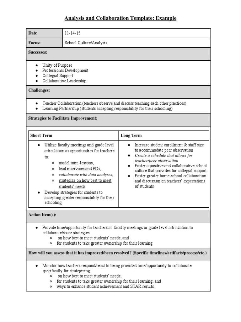 Mrs Template-Analysisandcollaboration Example 1 | PDF | Data Analysis ...