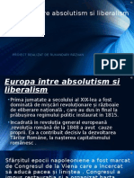 Europa Între Absolutism Si Liberalism