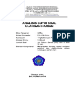 Contoh Analisa Butir Soal PG Uraian