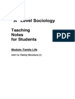 Teaching Notes For Students: Module: Family Life