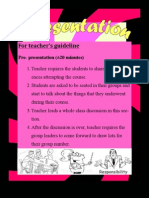 For Teacher's Guideline: Pre-Presentation ( 20 Minutes)