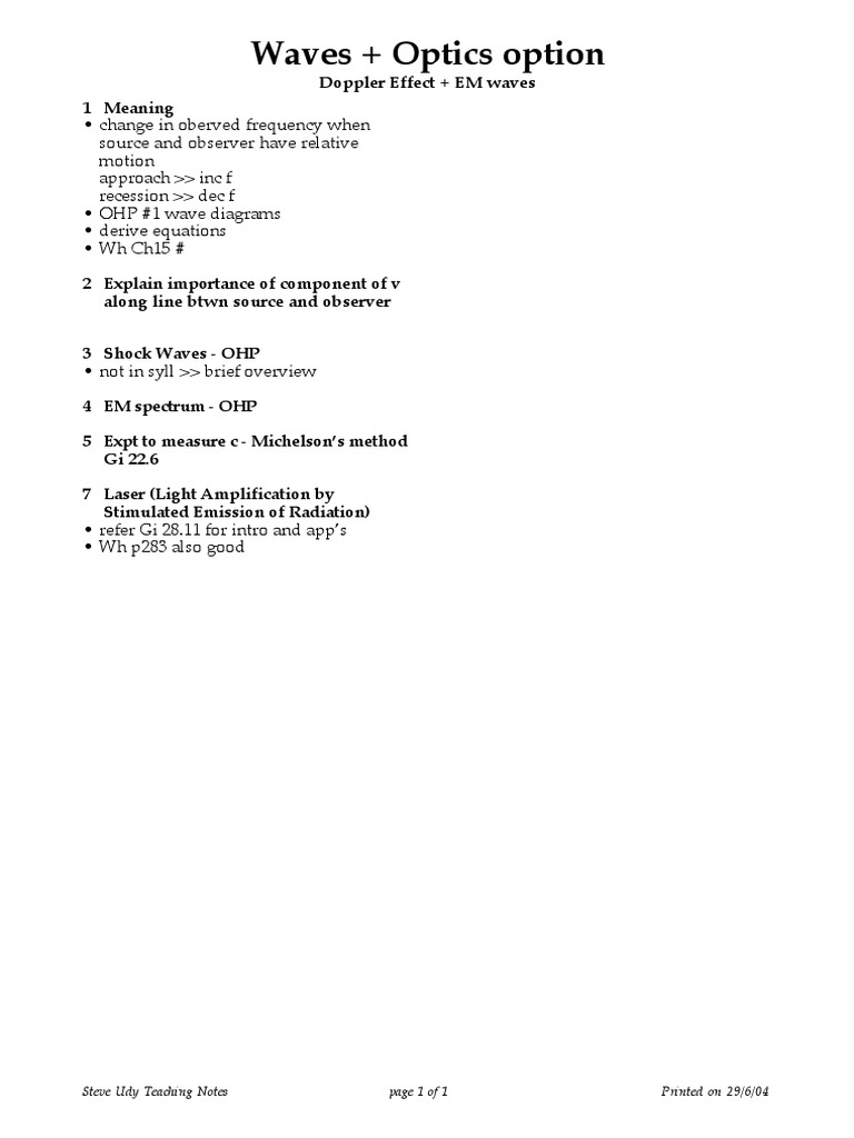 6 Doppler Effect | PDF