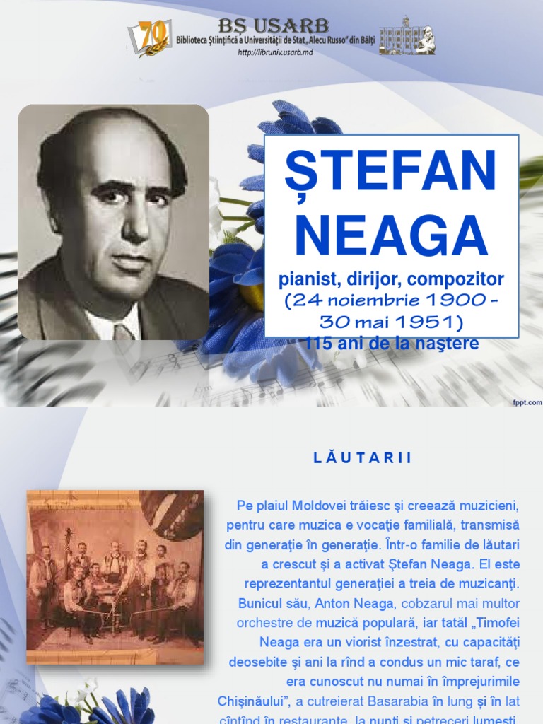 ȘTEFAN NEAGA: Pianist, Dirijor, Compozitor (24 Noiembrie 1900 - 30 Mai ...