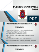 PRESUPUESTOS MUNICIPALES 2016