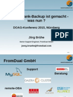 Der Datenbank-Backup Ist Gemacht - Was Nun ?