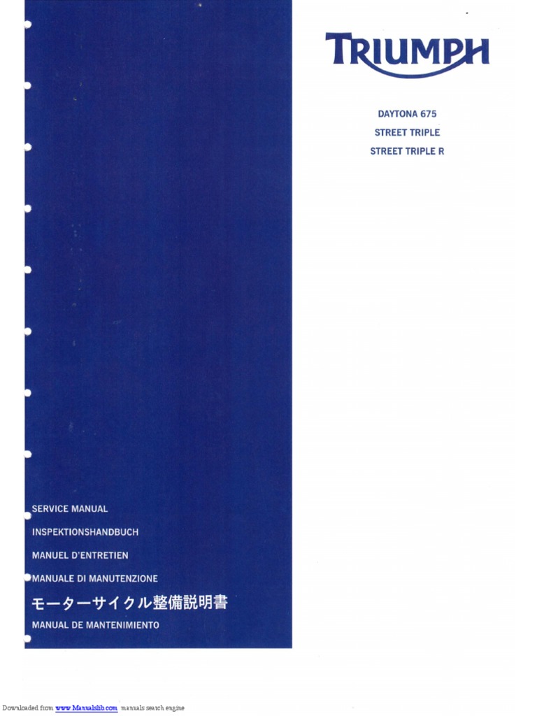 即決！トライアンフ/デイトナ675/ストリートトリプル/サービス