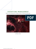 Operations Management: Study of Risk Assessment of Supply Chain of Transformer Bushings