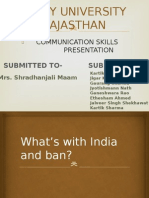 Ban in India English Ppt