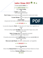 Dundeelicious Festive Menu 2015