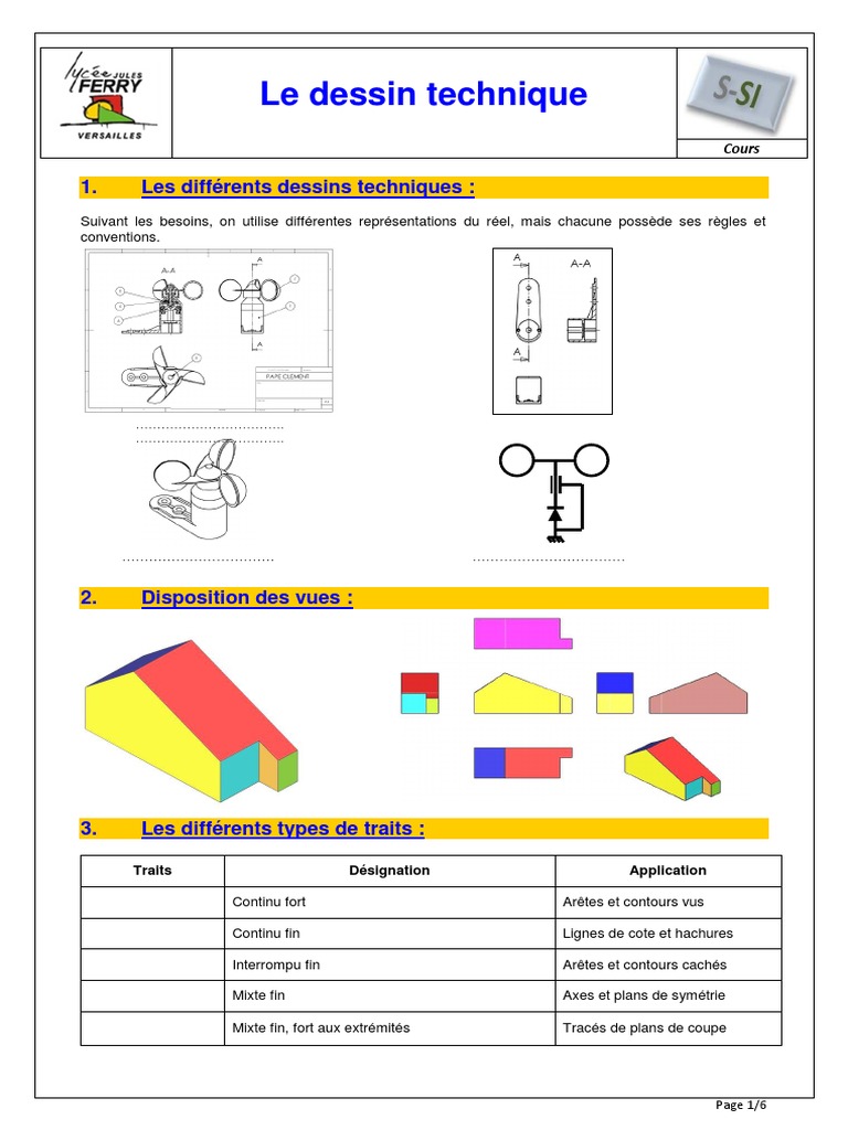 Cours de dessin technique et exercices | PDF | Écrou | Vis de fixation
