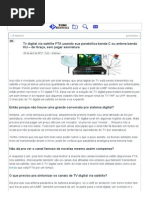 Tv Digital via Satélite FTA Usando Sua Parabólica Banda C Ou Antena Banda KU – de Graça, Sem Pagar Assinatura _ Te1Toni Eletronica One _ Versão Mobile