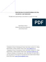 A Eficácia Da Fisioterapia No Desequilíbrio e Vertigem