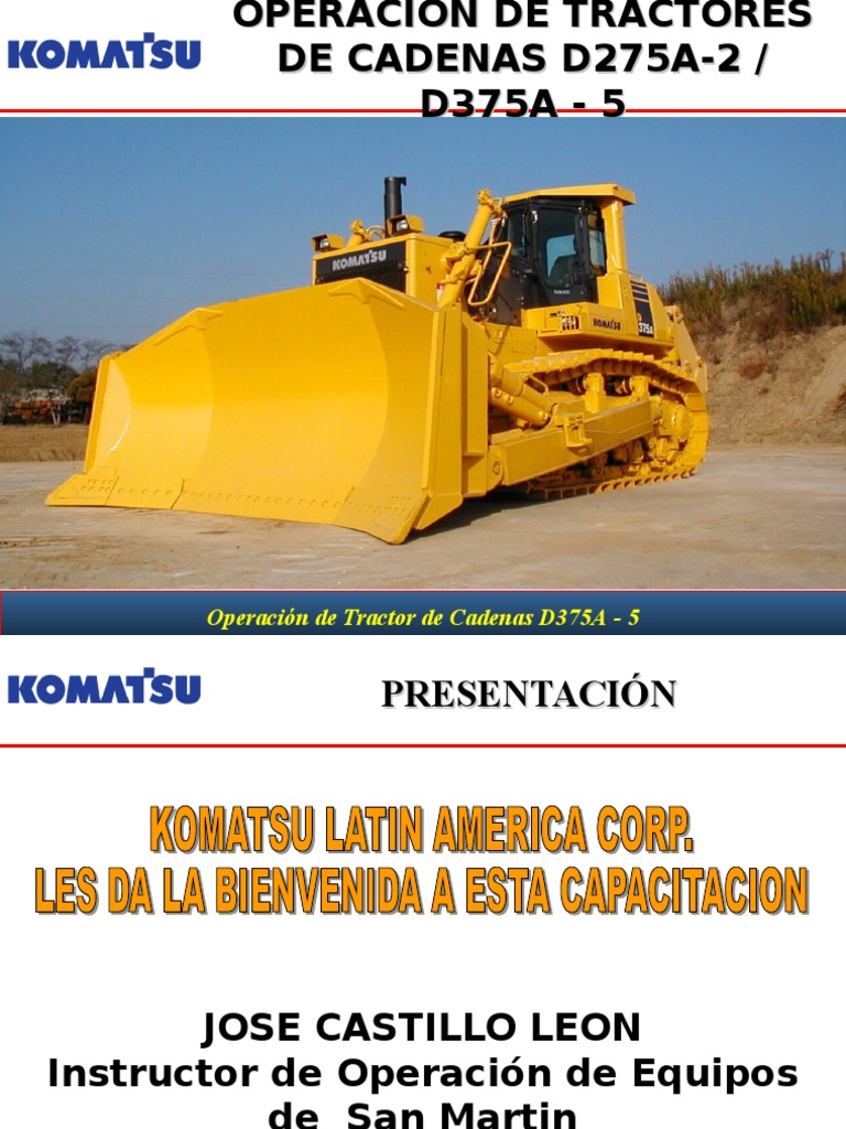 Operación del Bulldozer Komatsu D375A-5 | PDF | Tractor | Transmisión ...