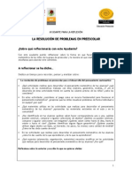 Educación preescolar: Resolución de problemas matemáticos