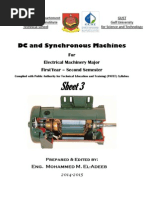 Sheet 3: DC and Synchronous Machines