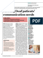 Meeting Deaf Patients Communication Needs