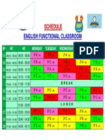 English Functional Classroom: Schedule