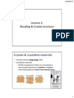 Lecture 2 Bonding and Crystal Structure