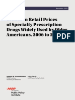 Price Watch Trends in Retail Prices of Specialty Prescription Drugs 2006 To 2013 Nov