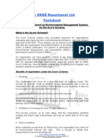 Phased Introduction of An Environmental Management System, Acorn Factsheet, BS8555