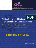 Programa General Conferencia CLACSO Medellin 2015-1