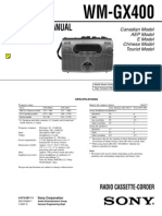 Service Manual: WM-GX400