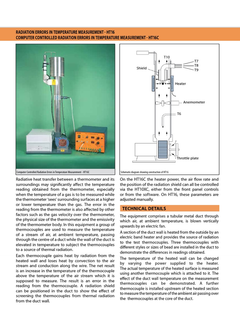 Radiation Experimentational Instrumentation Thermocouple Thermometer