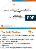 22 Top 10 Auditand Program Review Findings V1