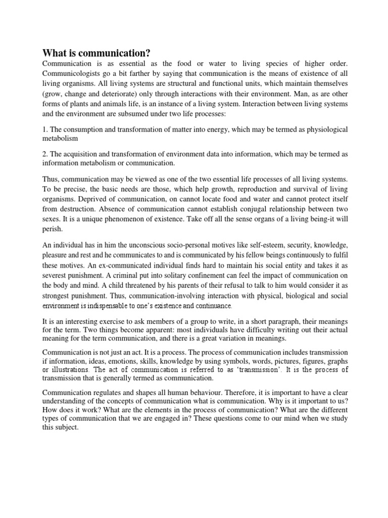 Basics Of 102 Pdf Interpersonal Communication Interpersonal