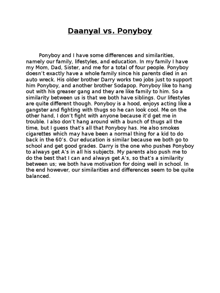 Daanyal Vs Ponyboy PDF